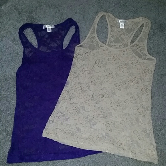Lace tank tops