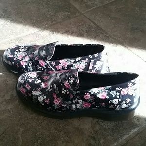 Doc Marten's Floral Penny Loafers