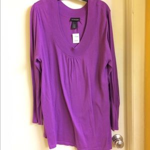 New lane Bryant long sleeve purple top