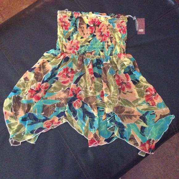 NWT Print Smock Top