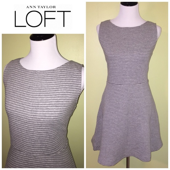 LOFT Dresses & Skirts - NWT LOFT gray skater dress size 12 petite