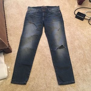 J Brand distressed cropped jeans