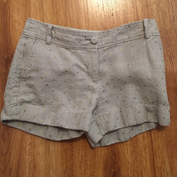 J Crew Gold Dot Shorts