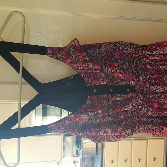 Flowered racer back tank