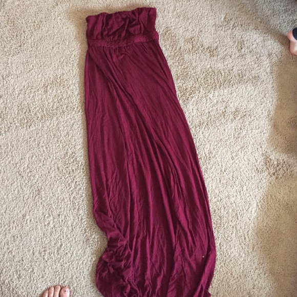 Maroon maxi dress