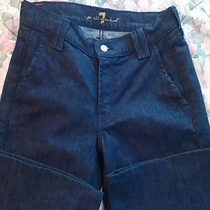 7 for all mankind dark wash flair jeans
