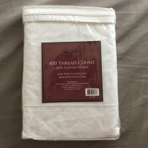 400 Thread Count Cotton Pillowcases- Standard Pair