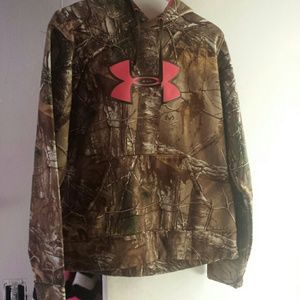 Pink Under Armour camo hoodie