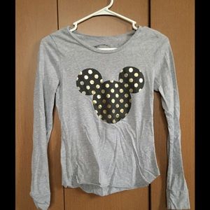 Mickey Mouse gold polka dot shirt