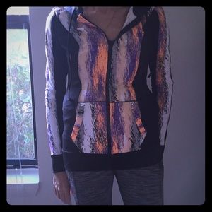 Bebe Sport brush stroke blk hoodie