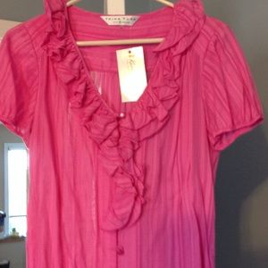 EUC Trina Turk Ruffle Top.