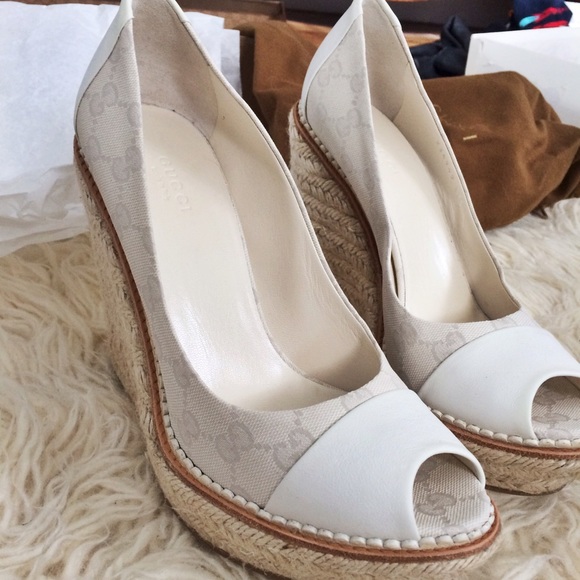 Gucci Shoes - NWT Gucci High Heel Open-Toe Espadriles