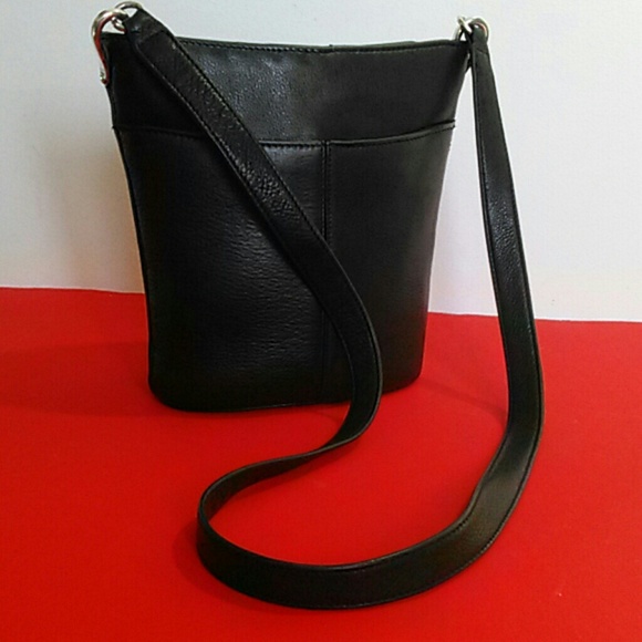 FOSSIL~ Black Pebbled Leather Small ShoulderBag