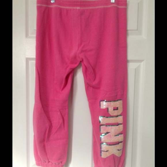 Victoria Secret PINK sequin cropped sweatpants