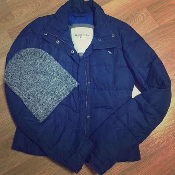 Authentic navy Abercrombie and Fitch winter jacket