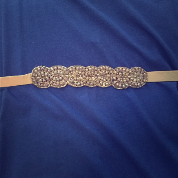Beautiful gem and tan snap belt