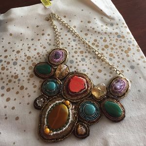 Gem statement necklace
