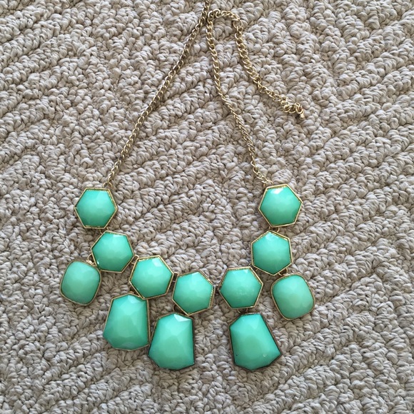 Mint green statement necklace