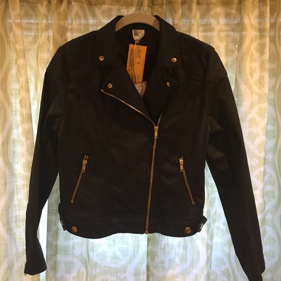 NWT H&M Waxed Denim Jacket