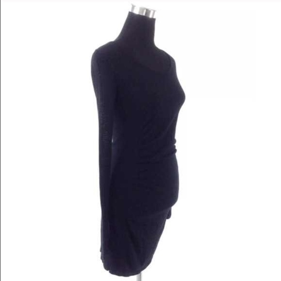Express Black Exposed Zip Back Mini Dress - Picture 3 of 4