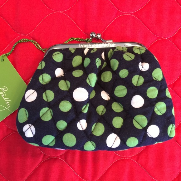 Vera Bradley Handbags - Vera Bradley Kiss Kiss Coin Purse Lucky Dots NWT