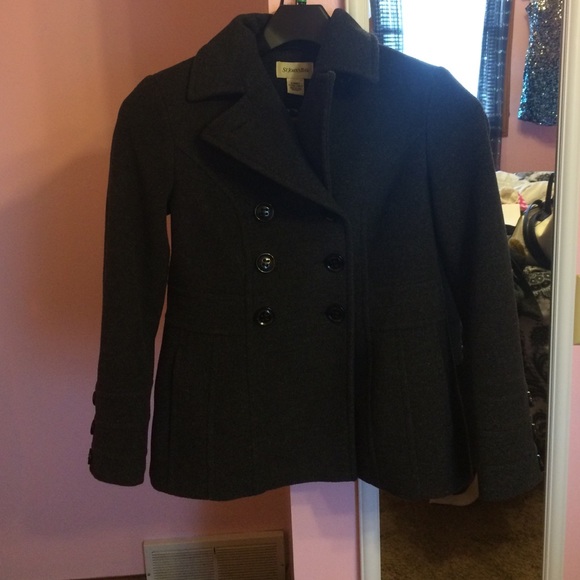 A winter pea coat by St. John's bay.