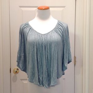 Baby blue poncho shirt