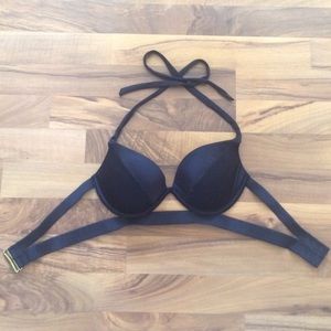 Black strappy bikini top from Victoria's Secret