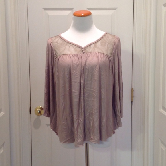 Forever21 gray Poncho flowy mesh top