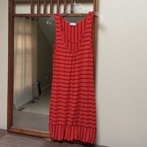 Calvin Klein striped orange dress