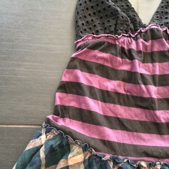 Scrapbook Originals Mixed fabric halter dress - Picture 2 of 4