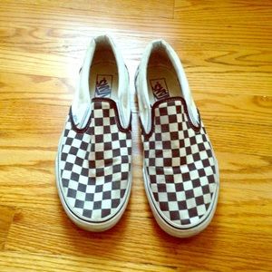 MENS VANS Checkered Slip On Shoes
