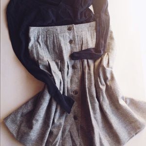 Gap Gray Button Skirt