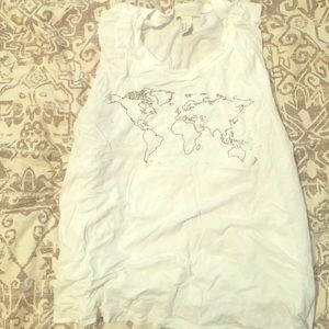 Forever 21 world map tank