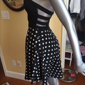Australian polka dot dress with cut outs
