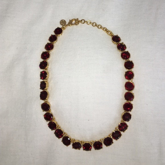 Burgundy stone necklace