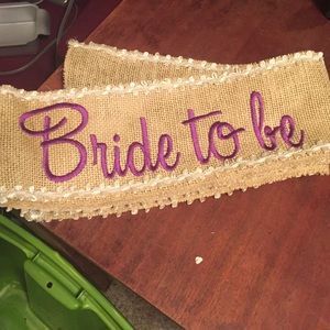 Bachelorette sash - bride to be