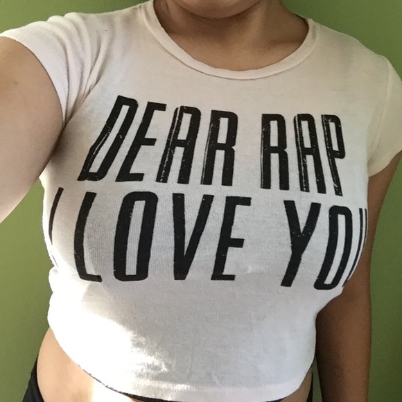 Baby Pink "Dear Rap I Love You" Crop Top
