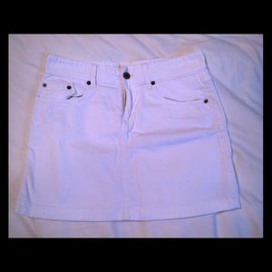 J Crew white denim skirt