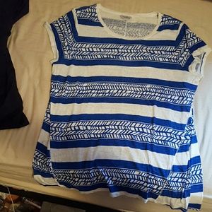 Blue and white t-shirt