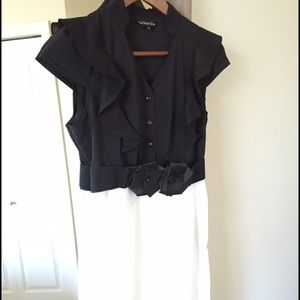 Brand new one piece black & white dress