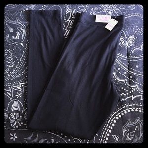 Pink - Black Full Length Leggings