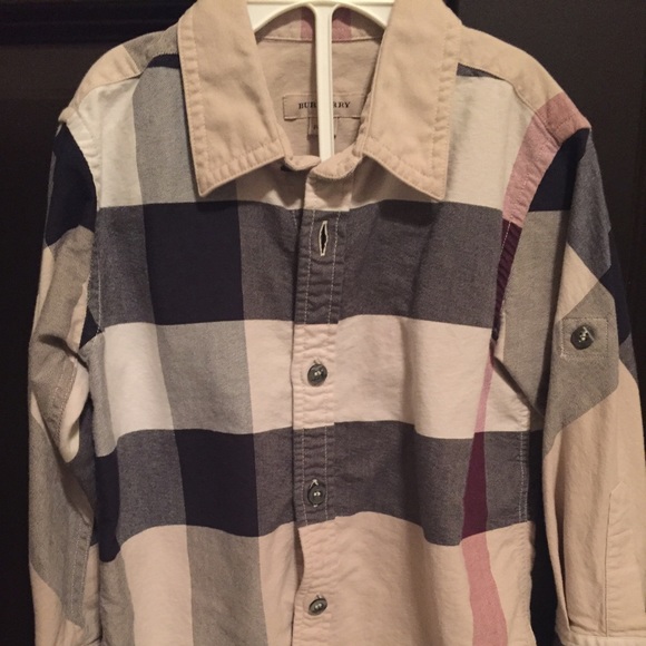 Burberry boys button up shirt