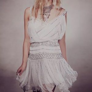 $250 NWT Free People Beaded Dress Size M