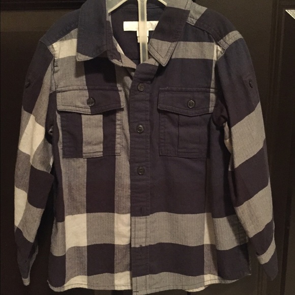Burberry boys button down shirt