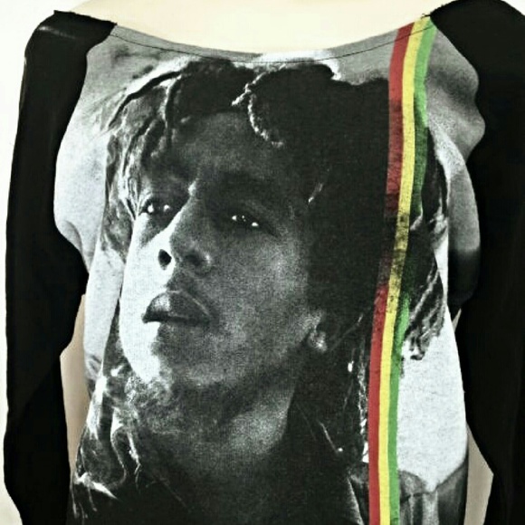 Bob Marley Off Shoulder Sweater Top