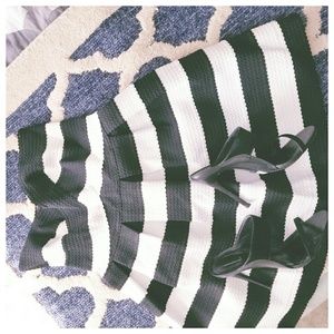 Black & White Bandage Fit & Flare Dress