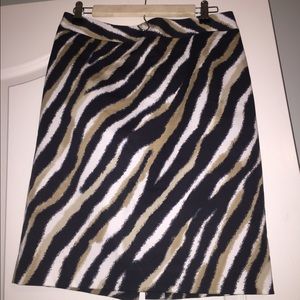 Talbots animal print skirt