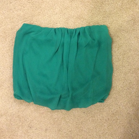 Green tube top & crop top