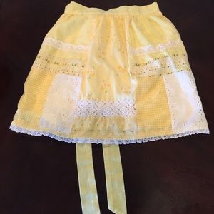 Vintage yellow apron skirt